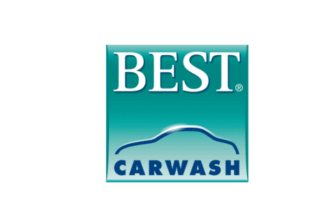 Logo von BEST CARWASH mit einer stilisierten Aut Silhouette auf grünem Hintergrund.