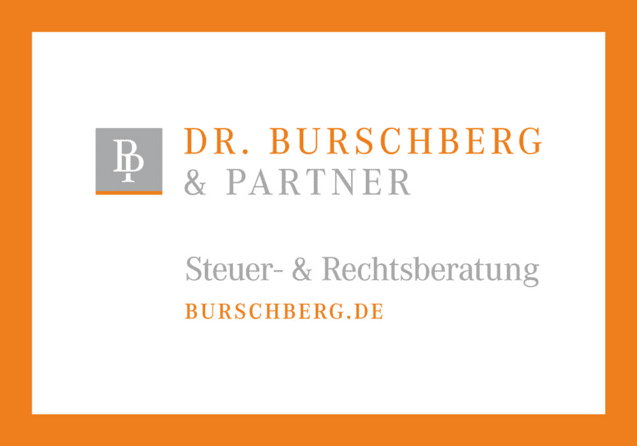 Logo von Dr. Burschberg & Partner mit dem Text "Steuer- & Rechtsberatung" auf weißem Hintergrund.