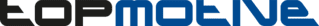 Logo von Topmotive in schwarz und blau, bestehend aus dem Schriftzug „TOP“ in Schwarz und „MOTIVE“ in Blau.