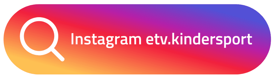 Suchfeld-Button für Instagram mit dem Text „etv.kindersport“ in einem farbverlaufenden Hintergrund.
